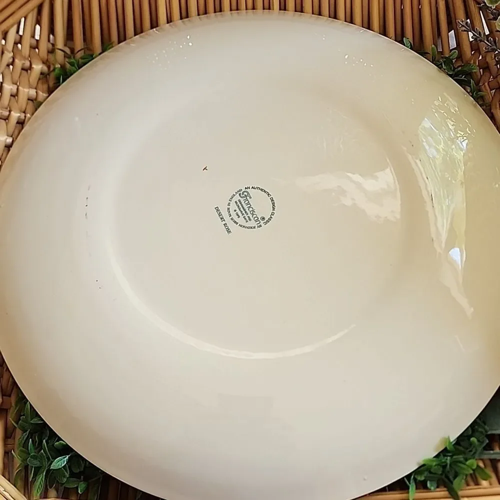 Vintage 90's Franciscan Desert Rose Chop Plate Platter Made In England